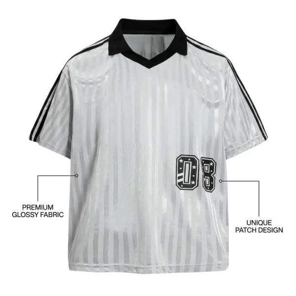 TTgarment American Retro Casual Style Sports Striped Short-sleeve T-shirt For Men SJT010 