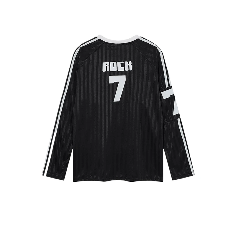 TTgarment Street Style Striped Sports Jersey For Men Blokecore Outdoor Cycling V-neck Long-sleeve T-shirt SJT007 