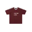 TTgarment American Retro Striped Sports Jersey Short-sleeved Blokecore Red Loose Pullover Short-sleeved T-shirt SJT005 