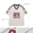 TTgarment American-style Striped Printed Jersey T-shirt For Men Vintage Loose-fitting Couple's Sports V-neck SJT004 