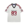 TTgarment Striped Printed Jersey T-shirt For Men Vintage Loose-fitting Couple's Sports V-neck SJT004-1