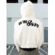 TTgarment Custom Made Faux mohair  Men Zip up Loose Casual Hoodie Coat Vintage MA002