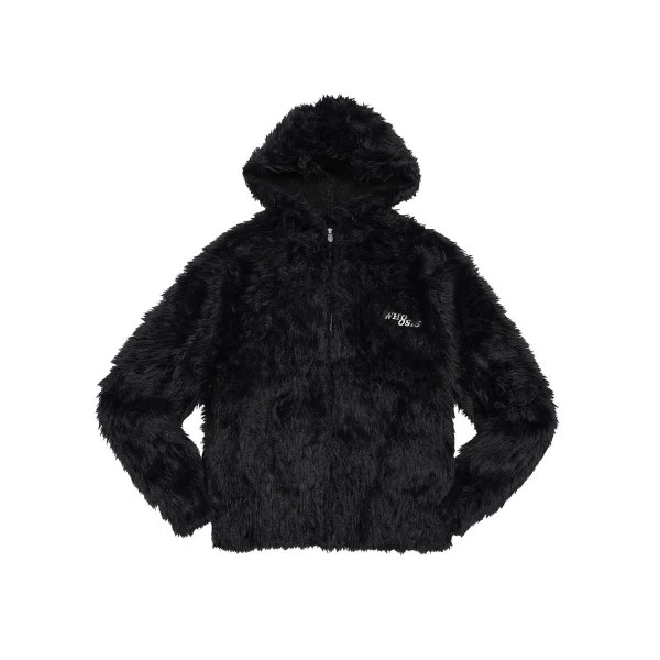 TTgarment Custom Made Faux mohair  Men Zip up Loose Casual Hoodie Coat Vintage MA002