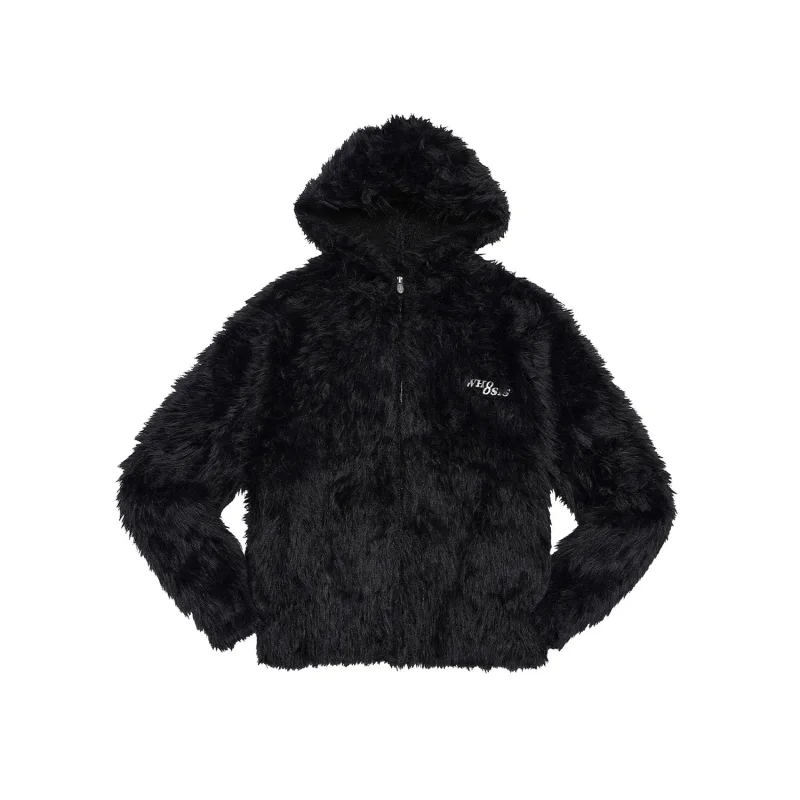 TTgarment Custom Made Faux mohair  Men Zip up Loose Casual Hoodie Coat Vintage MA002