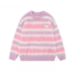 TTgarment Custom Made Faux mohair  Loose Crew Neck Fluffy Knitted Pullover  MA003
