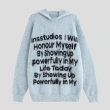 TTgarment Custom Made Faux mohair Fuzzy Knit Sweater Men Oversized Letter Print MA004