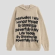 TTgarment Custom Made Faux mohair Fuzzy Knit Sweater Men Oversized Letter Print MA004
