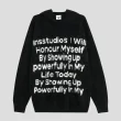 TTgarment Custom Made Faux mohair Fuzzy Knit Sweater Men Oversized Letter Print MA004