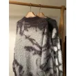 TTgarment Custom Made Faux mohair Tie Dye Crew Neck Sweater Oversized Fuzzy MA005