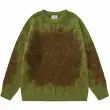 TTgarment Custom Made Ombre Gradient Faux Mohair Crew Neck Sweater Oversized MA006