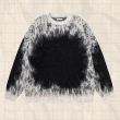 TTgarment Custom Made Ombre Gradient Faux Mohair Crew Neck Sweater Oversized MA006