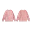 TTgarment Custom Made Vertical Stripe Faux Mohair Crew Neck Sweater Fuzzy Knitted MA008