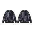 TTgarment Custom Made Vertical Stripe Faux Mohair Crew Neck Sweater Fuzzy Knitted MA008