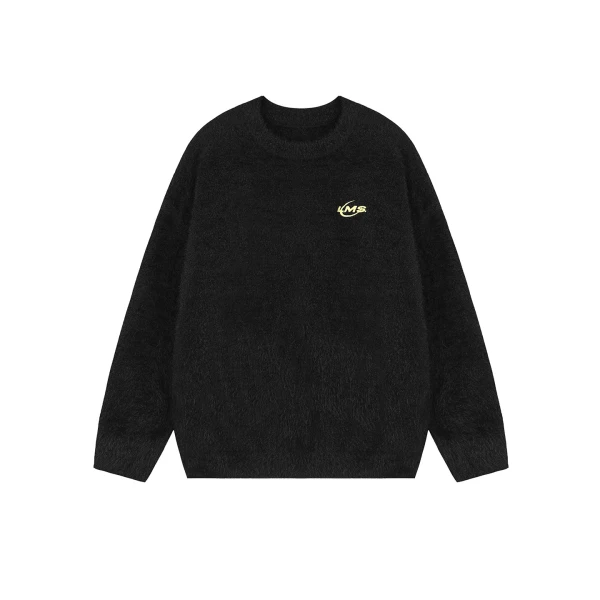 TTgarment Custom Made Embroidery Logo Faux Mohair Crew Neck Sweater Oversized MA009