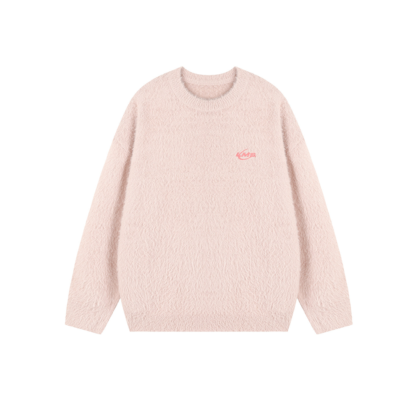 TTgarment Custom Made Embroidery Logo Faux Mohair Crew Neck Sweater Oversized MA009