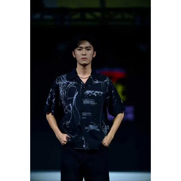 TTgarment Custom Made Full Graphic Print Short Sleeve Shirt Hip Hop for Men MOFWK25-005