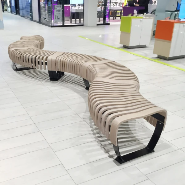 Multi-layer Birch Bentwood Bench