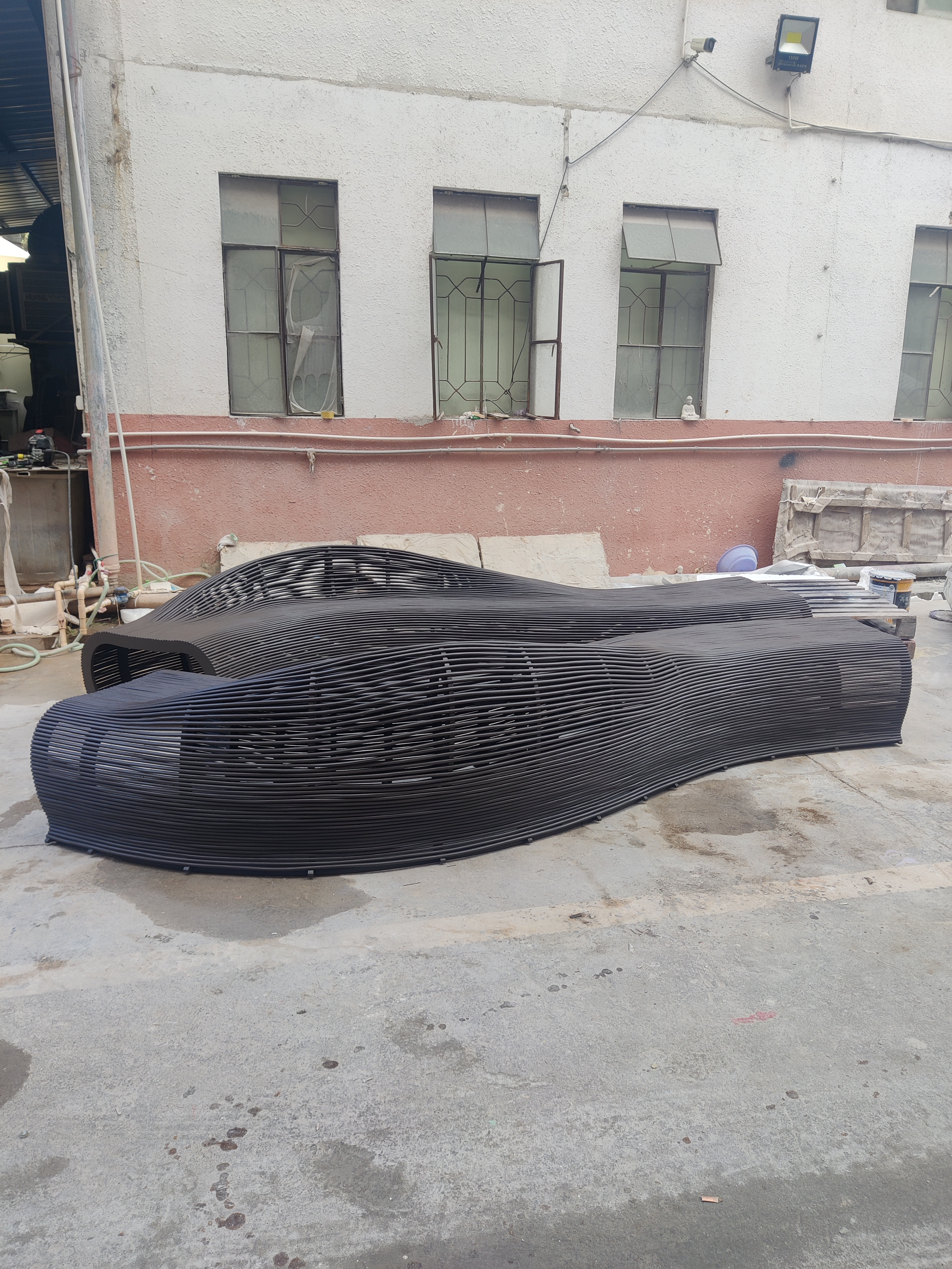 Solid Teak Handwoven Bench