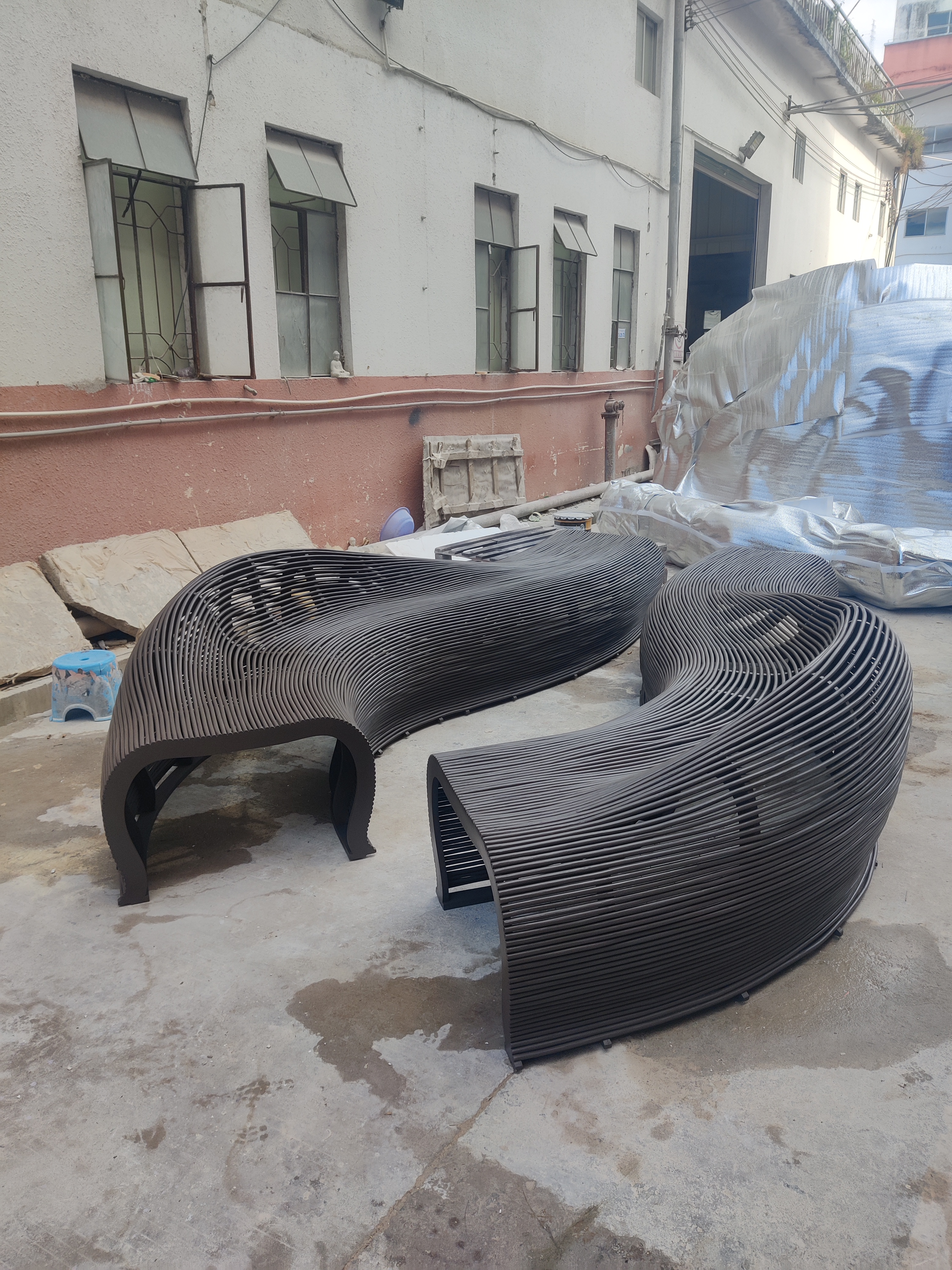 Solid Teak Handwoven Bench