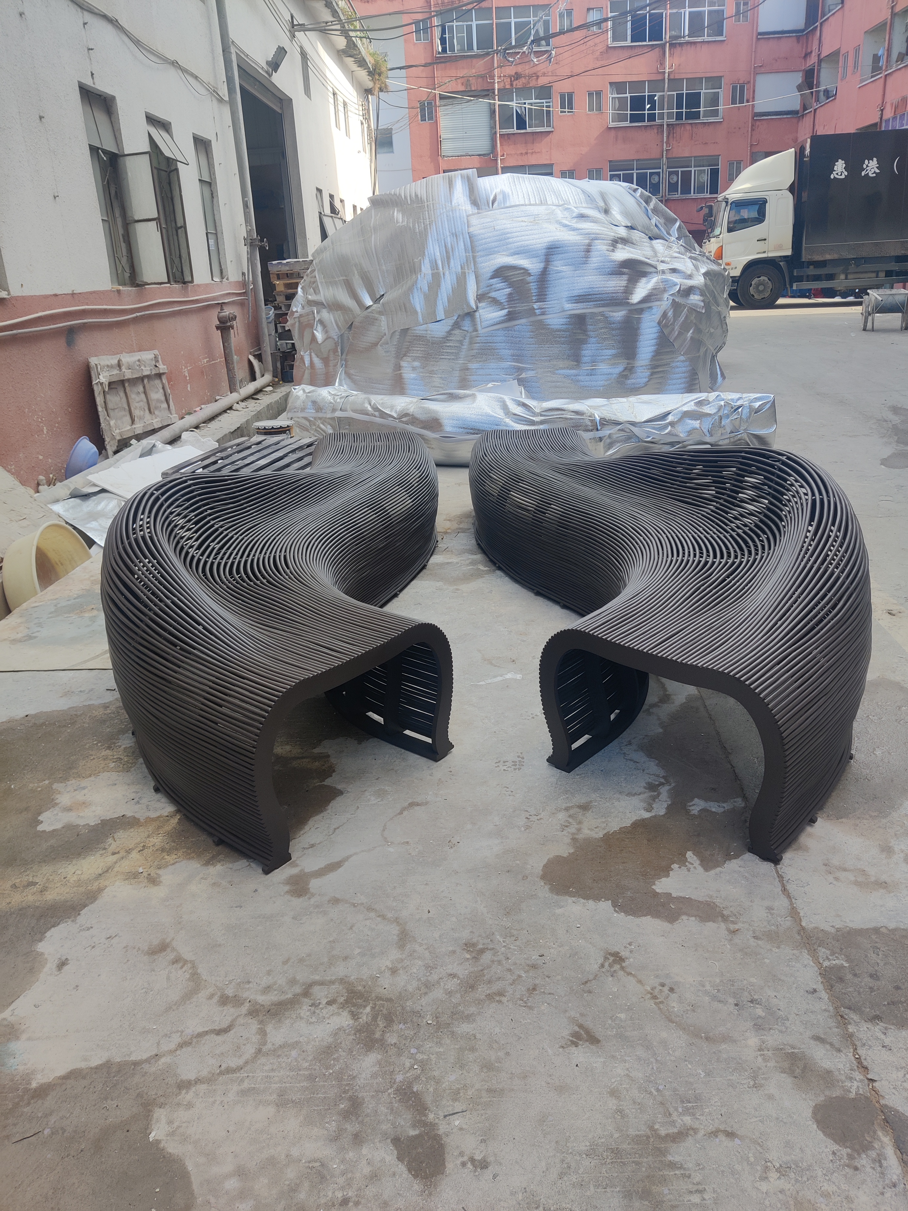 Solid Teak Handwoven Bench