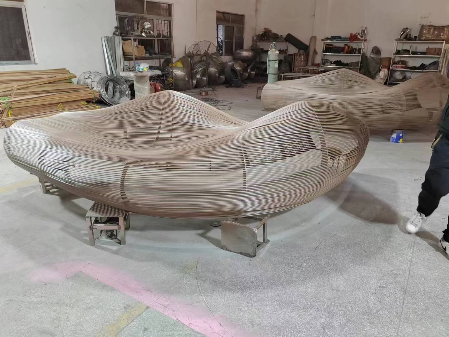 Solid Teak Handwoven Bench