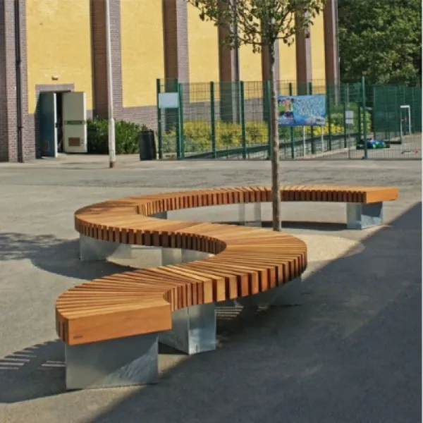 Multi-layer Birch Bentwood Bench