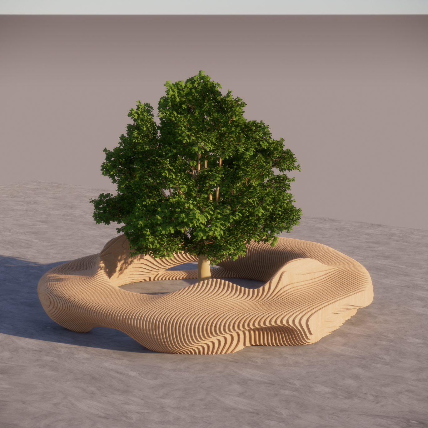 Tree pool seat series