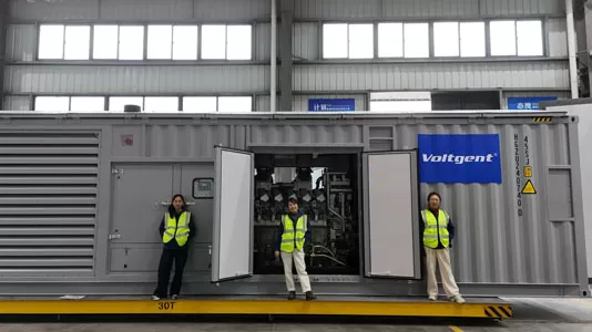 Grupo electrógeno de contenedor de 40 pies y 2000 kVA impulsado por sdec