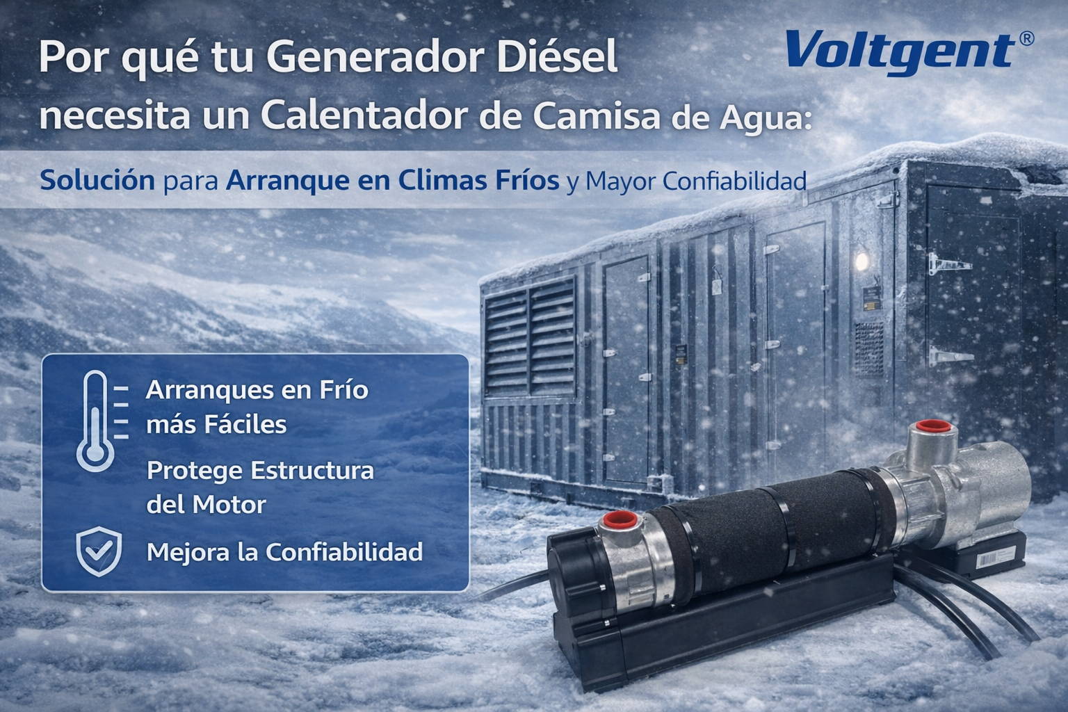 Calentador de Camisa de Agua para Generadores Diésel