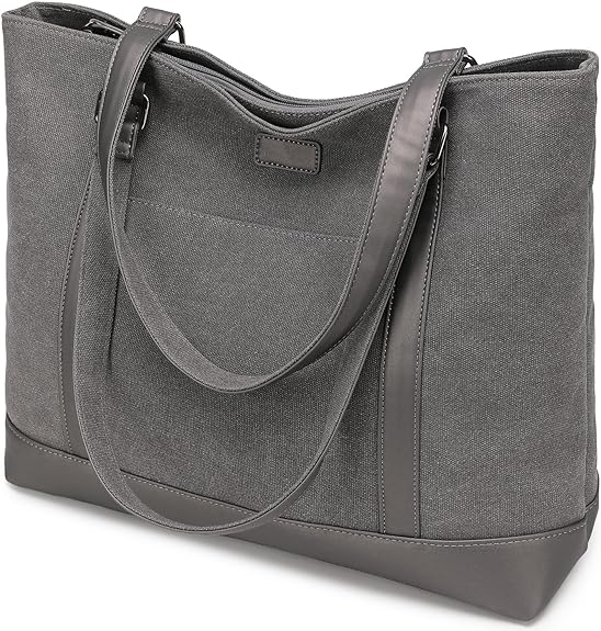 Canvas Laptop Tote Work Bag for Women