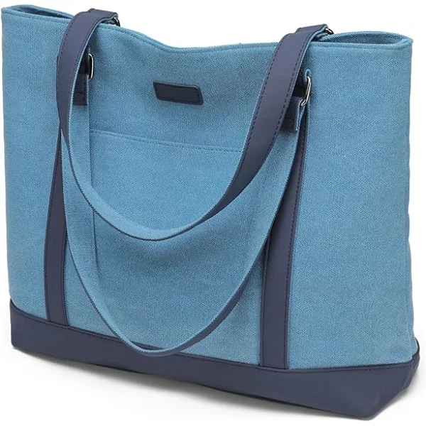 Canvas Laptop Tote Work Bag for Women