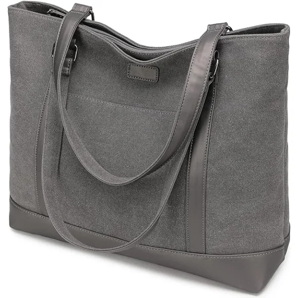 Canvas Laptop Tote Work Bag for Women