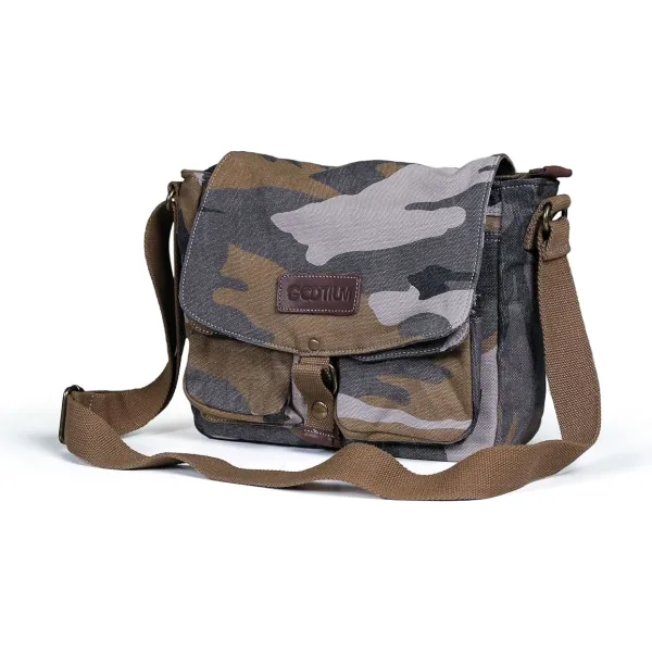 Canvas Messenger Bag - Vintage Crossbody Shoulder Bag
