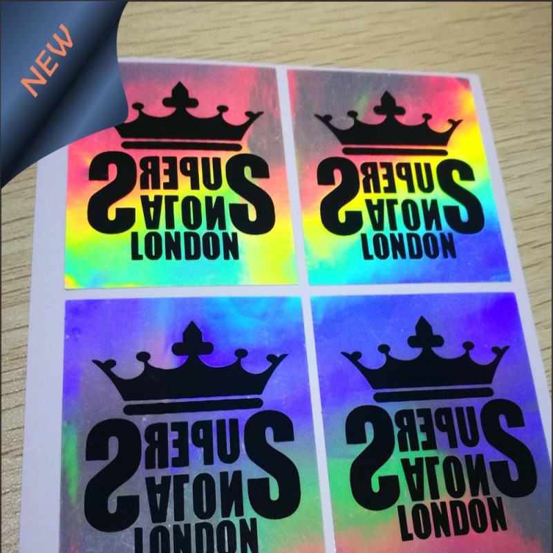 Permanent tamper proof laser holographic sticker