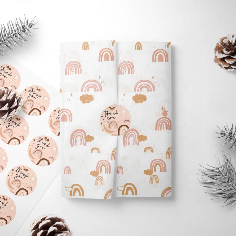 customized high quality white wrapping tissue paper 